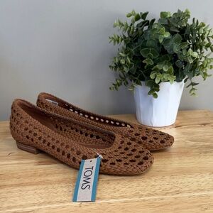 TOMS Women's Briella Brown Sugar Woven Basket Slip-on Size 9